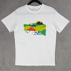Norse Projects x Jeremie Fischer View Men's Medium Graphic Print White T-Shirt